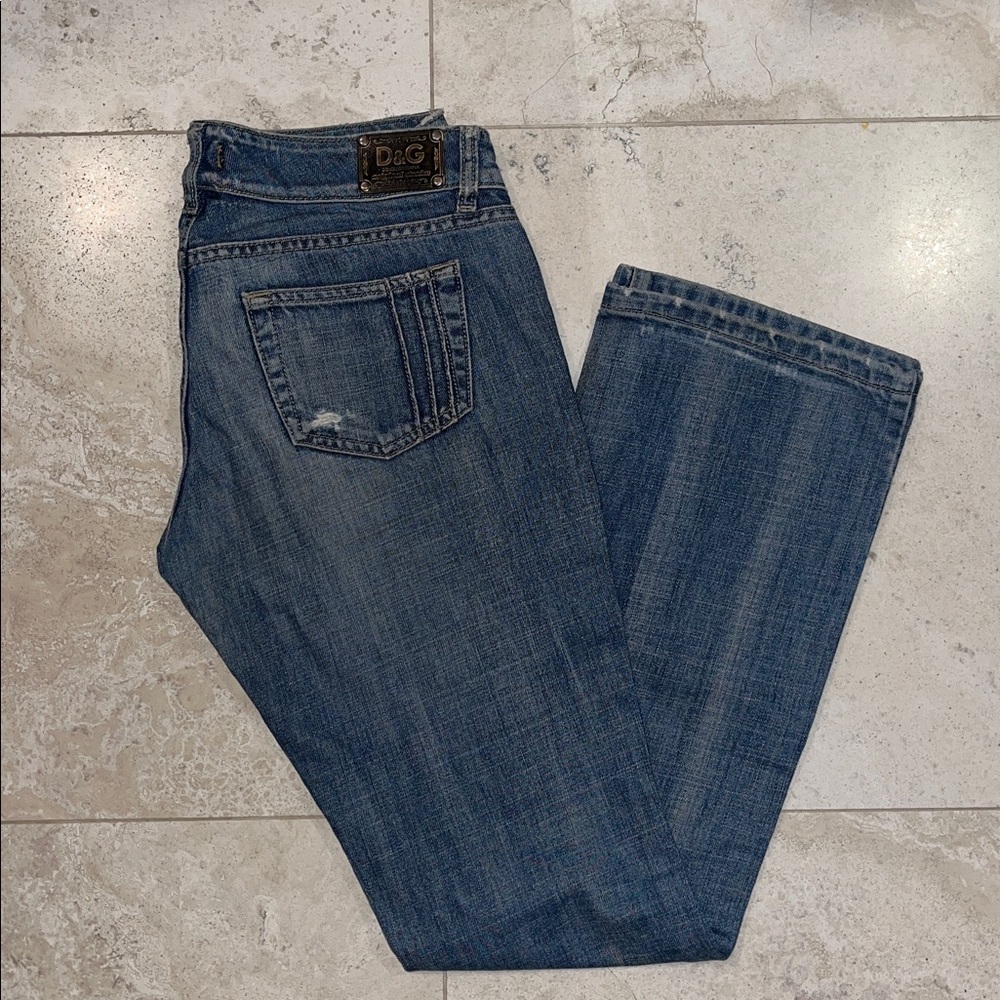 D&G Vintage Y2K Dolce & Gabbana Bootcut Blue Jeans Sz 30